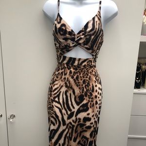 Fashionnova midi animal print dress